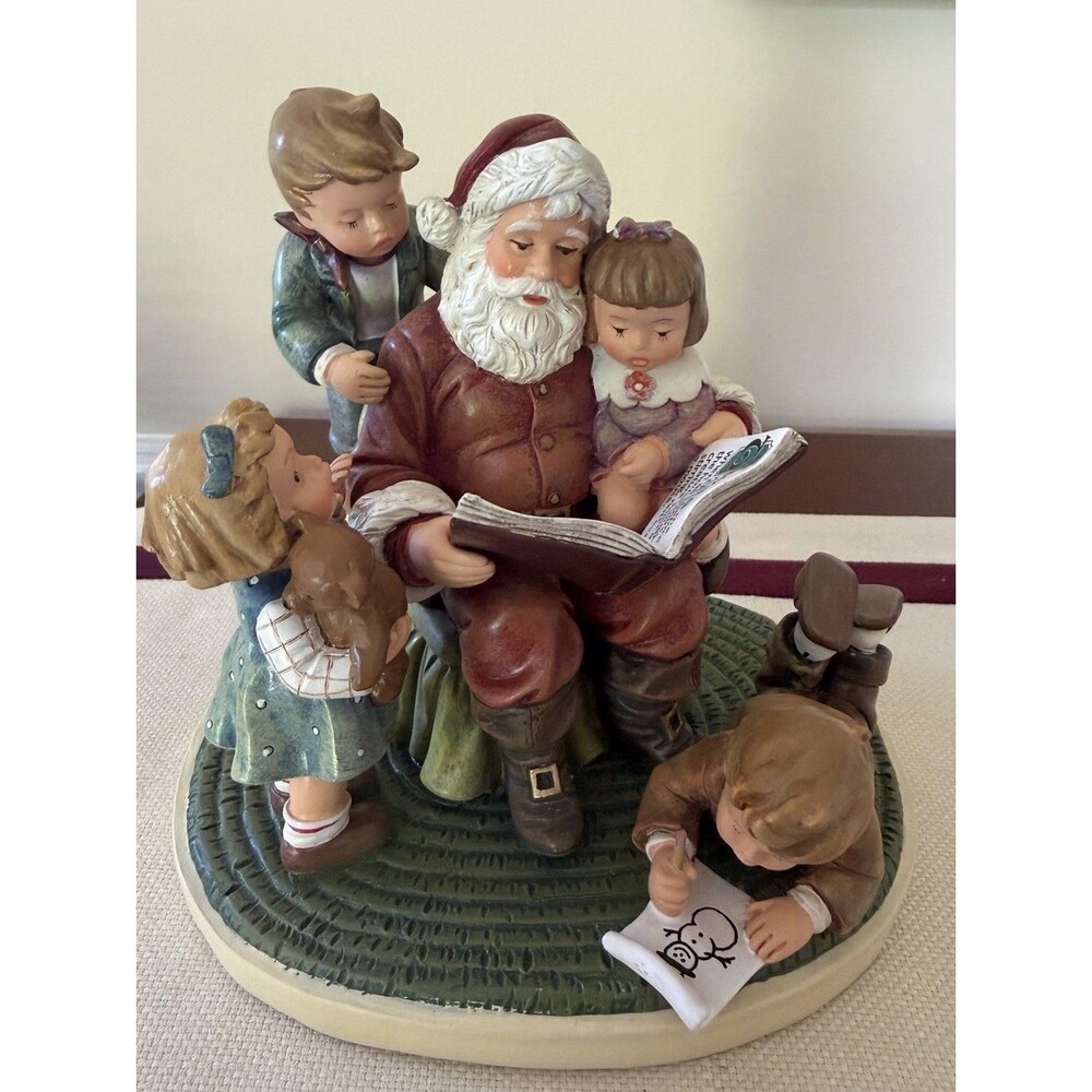 M.J. Hummel 'Story Time with Santa' Figurine 2015 1st Edition, Danbury Mint